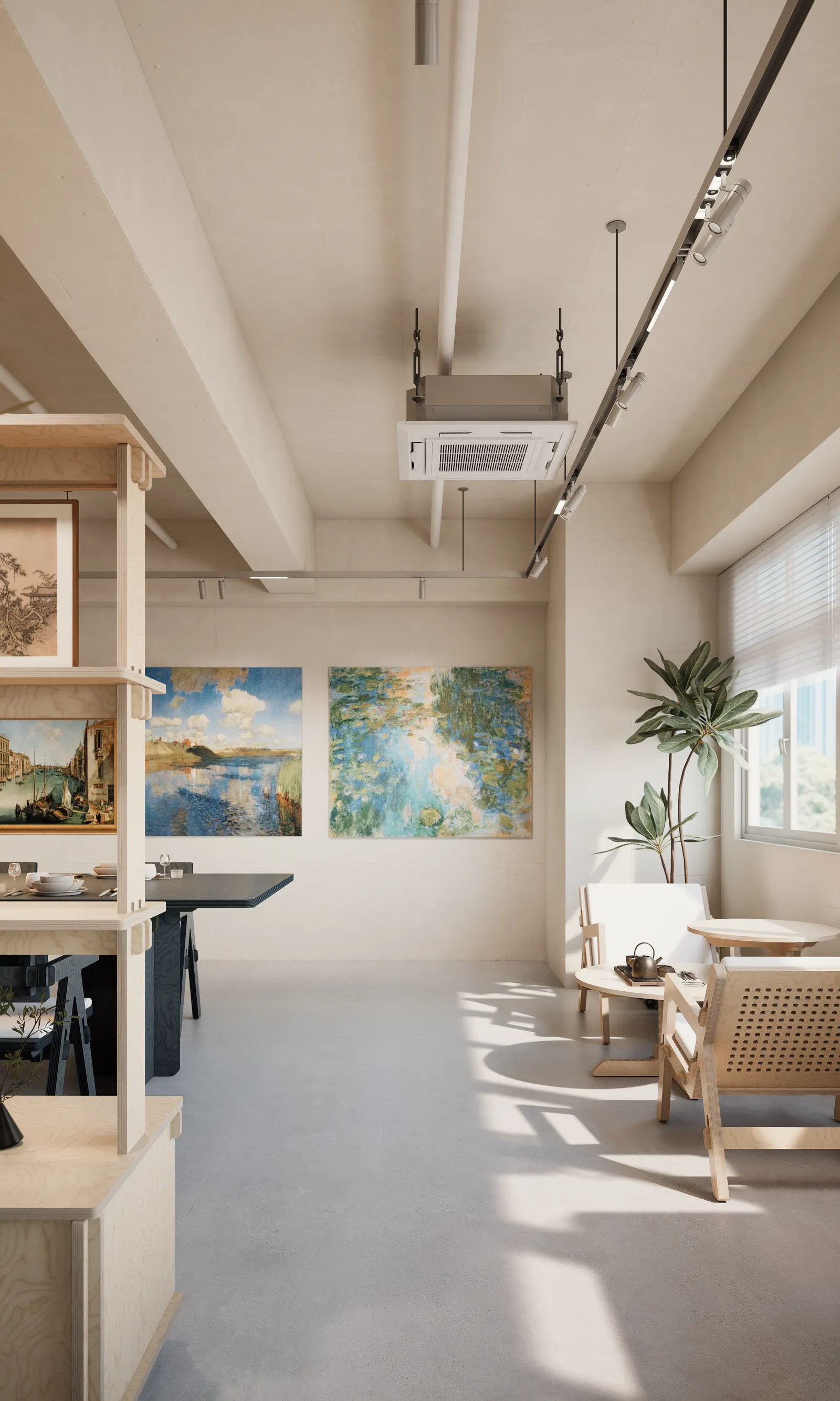 傳統國畫藝術工作室 — 室內設計，香港黃竹坑 項目實景